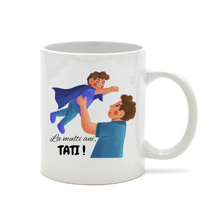 Cana alba ”La multi ani, tati!”, 300 ml