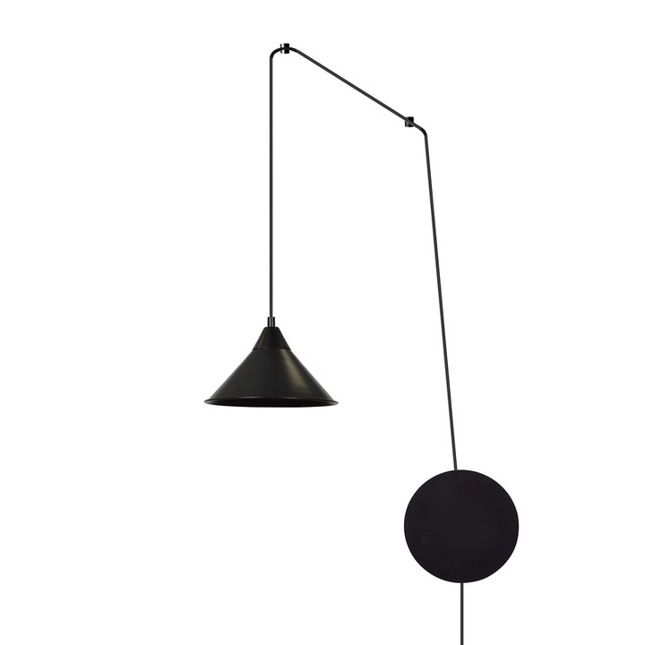 Lustra suspendata EMIBIG Lighting ABRAMO, design universal, negru, 1 sursa de lumina