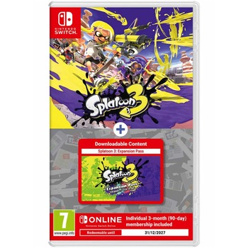 Joc Splatoon 3 + Splatoon 3 Expansion Pass + 3 luni abonament Nintendo Switch Online pentru Nintendo Switch