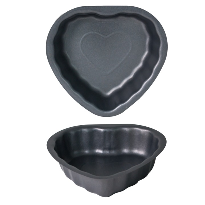 Forma pentru briose OUTPERFORM, Inima, 12cm, Gri