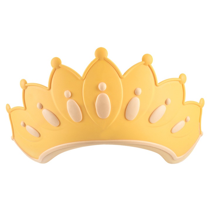 Protectie cap pentru baie, reglabila, silicon/polipropilena, galben/bej, 6 luni+