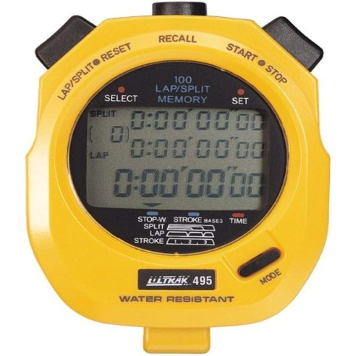 Elektronikus stopper, Tovbmup, 100-szoros memória, 3 soros kijelző, sárga / fekete
