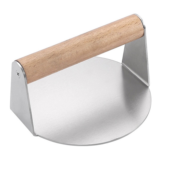 QttvbTna húspogácsa prés, rozsdamentes acél, ergonomikus fogantyú, grillhez