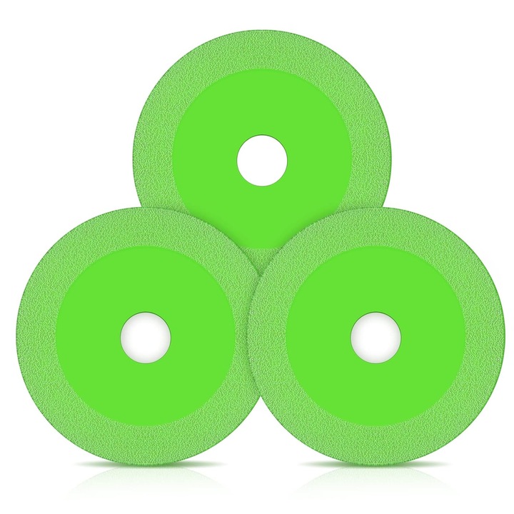 Комплект от 3 ултра тънки диамантени режещи дискове Tovbmup, комплект 2 в 1, 100 мм, за стъкло, керамика, плочки, издръжливи.