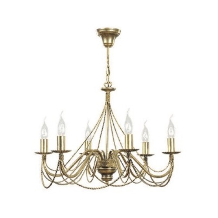 Полилей TORI, EMIBIG Lighting, 6 рамена, остъклен