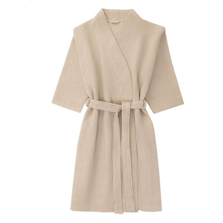 HOMLA Halat de baie bej VAFFEL - 36654, Bej, S-M