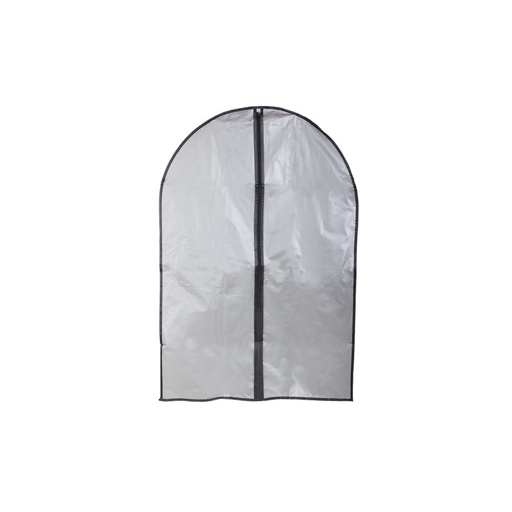Husa de protectie pentru costum sau palton, cu fermoar, 60x90 cm - Gri