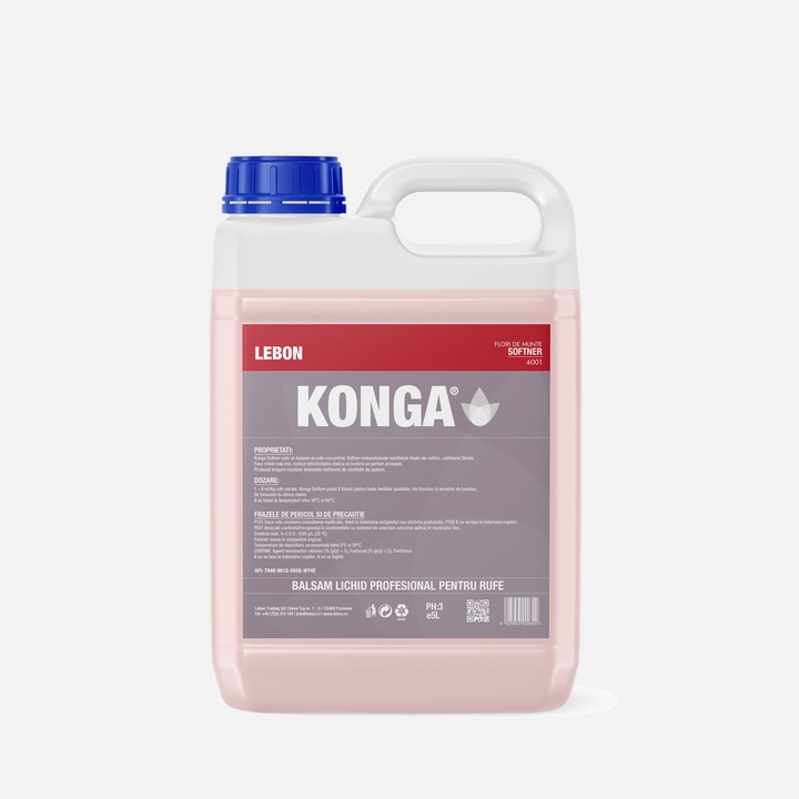 Balsam de rufe Konga Profesional, Parfumat Flori de Munte 5L, 200 spalari