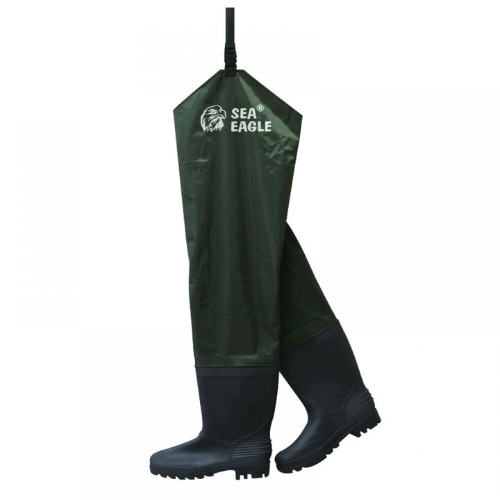 Високи ботуши Sea Eagle, риболов, водоустойчиви, зелен, колан, 40