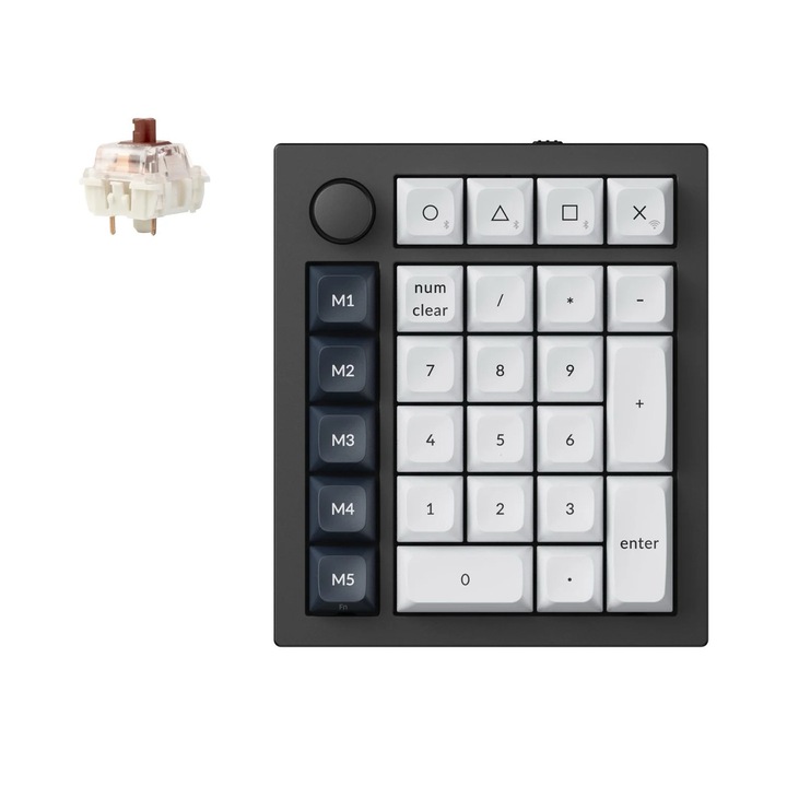 Безжична механична клавиатура Keychron Q0 Max QMK, Hot-Swappable, 2.4GHz, Bluetooth 5.1, USB-C, Gateron Jupiter Brown, черна