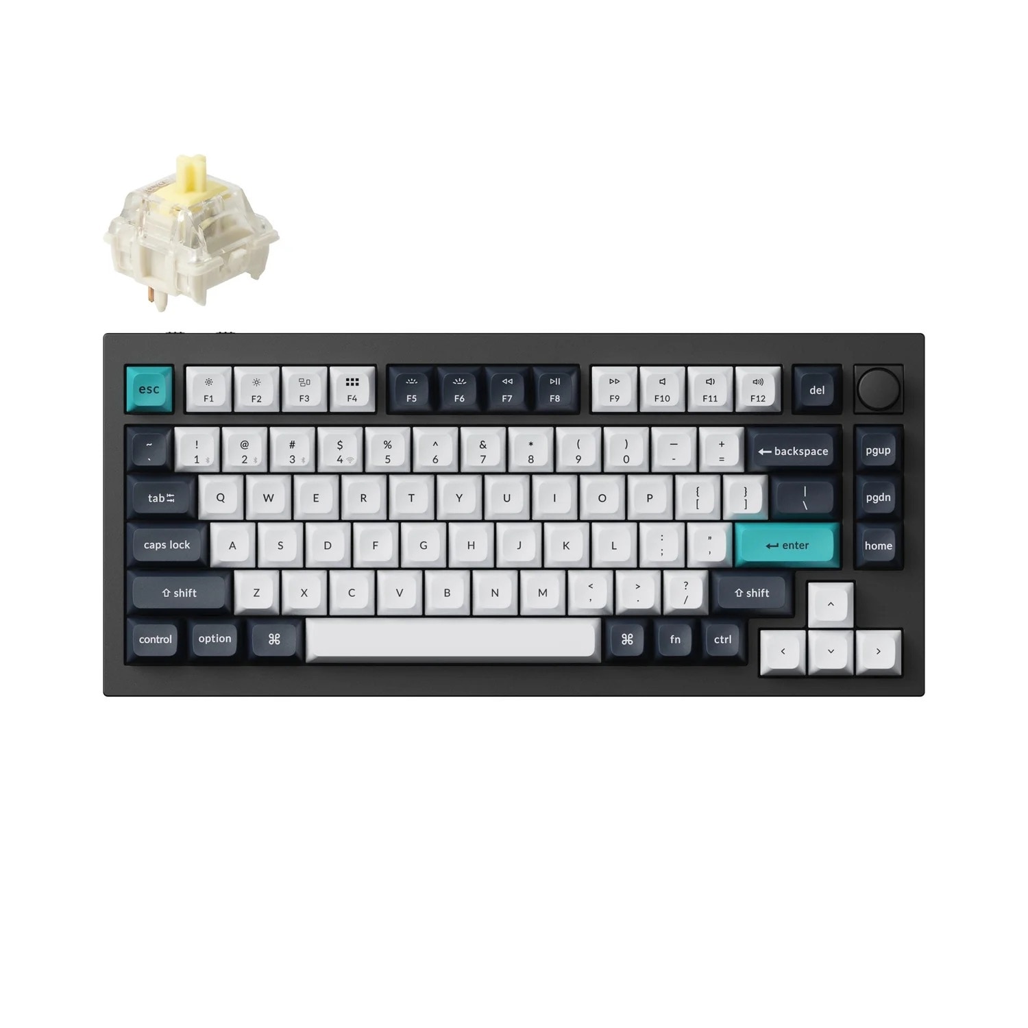 Kiwibean Tastatura mecanica gaming Keychron Q1 MAX Gateron Jupiter Banana