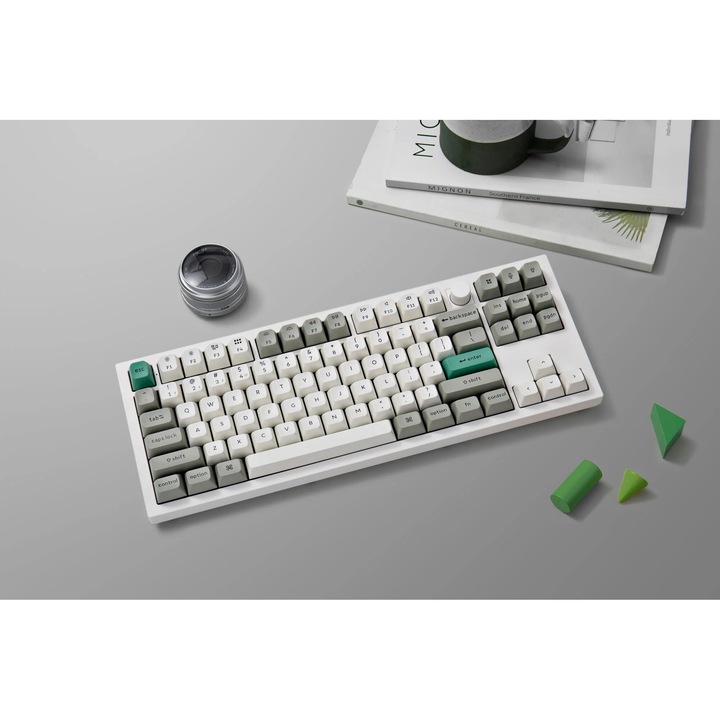 Безжична механична клавиатура Keychron Q3 Max QMK/VIA, Hot-Swappable, 2.4GHz, Bluetooth 5.1, USB-C, Gateron Jupiter Red, бяла