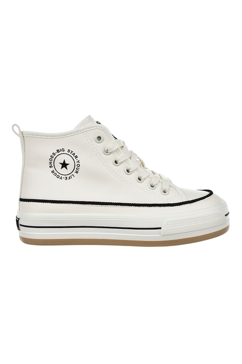 Big Star, Tenisi medii cu logo, Alb murdar