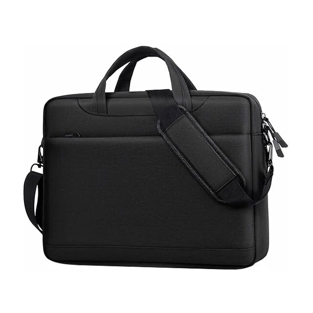 Geanta laptop, WEPZSXO, compartimentata, extensibila, negru, 43.5x33x16.5cm