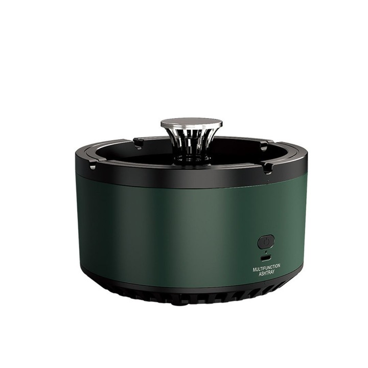 Clickzu intelligens hamutartó beépített légtisztítóval és szagtalanítóval, elegáns és kompakt kialakítás, filter, intelligens érzékelő, automatikus kikapcsolás, USB töltés, zöld