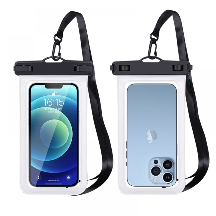 Husa telefon HERUSI 6.5 inch, protectie IPX8, transparenta, touchscreen