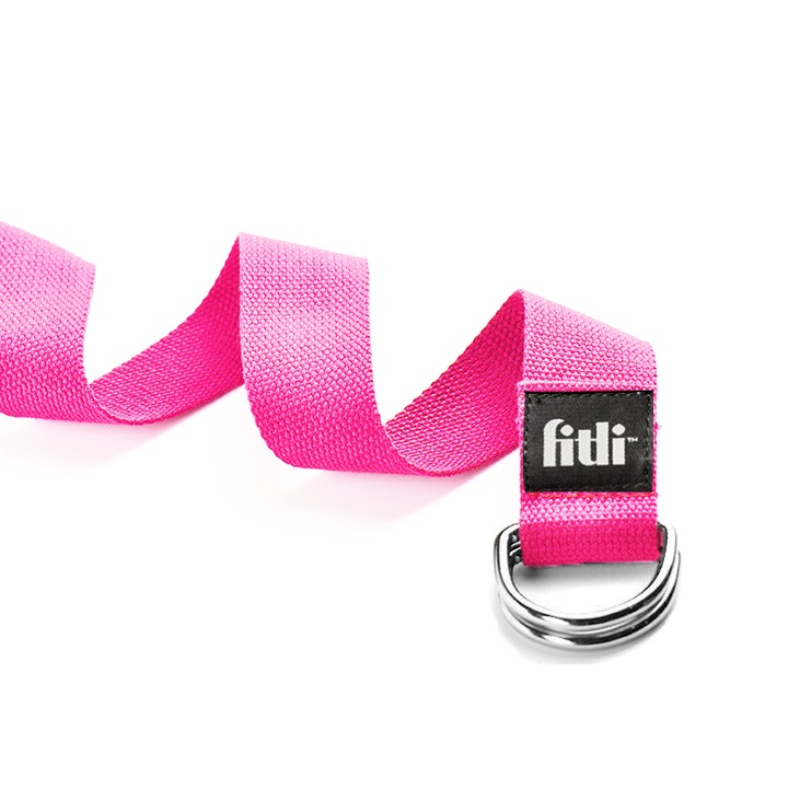 Jóga öv nagy intenzitású gyakorlatokhoz, 300 cm, rózsaszín