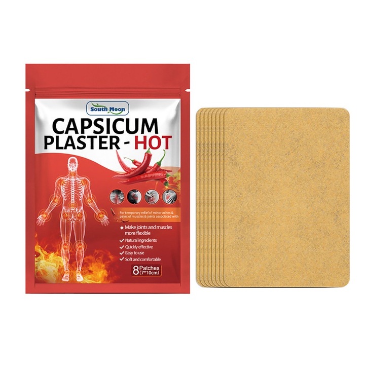 Комплект от 8 лепенки South moon, За болка, 10,3x14,8 см