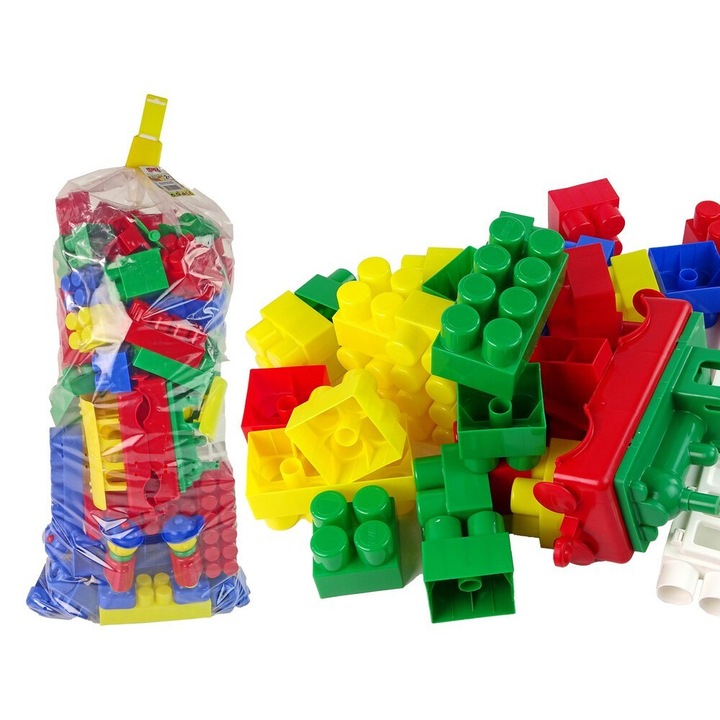 Set de constructie Luka, 200 de piese, multicolor, 28x28x72cm