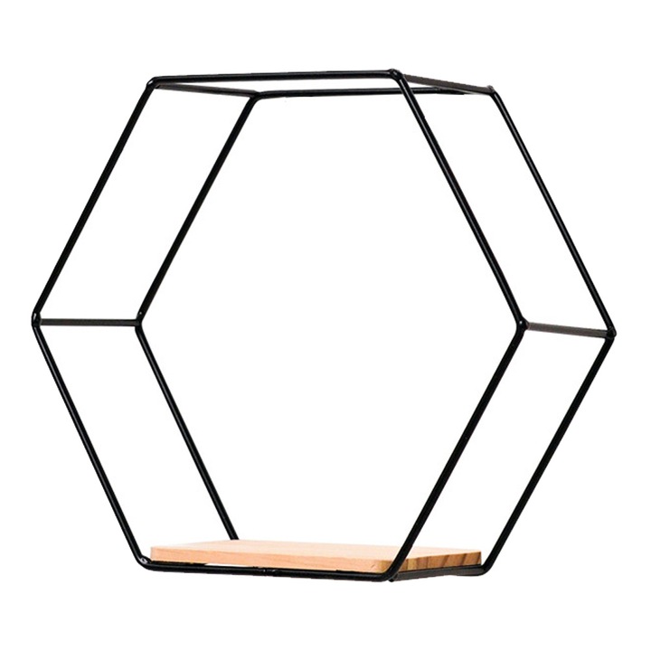 Raft suspendat, decorativ, pentru expunere obiecte, multicolor