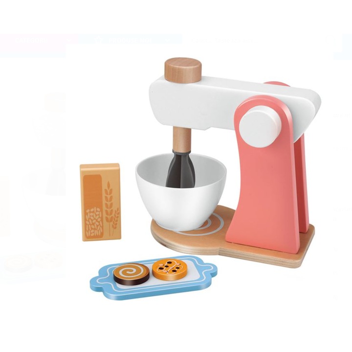 5 részes fa mixer készlet tartozékokkal