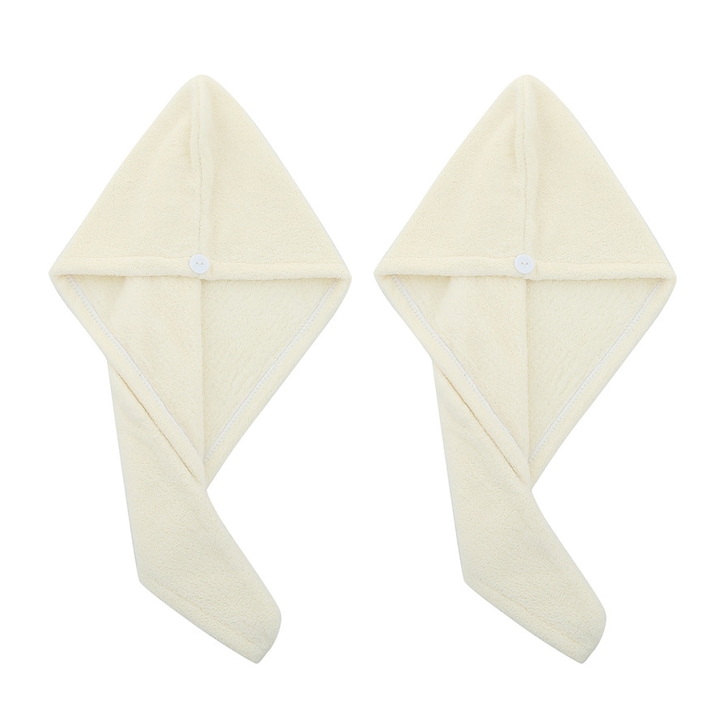 Комплект от 2 кърпи за бързо съхнене на косата от микрофибър, полиестер, многоцветен