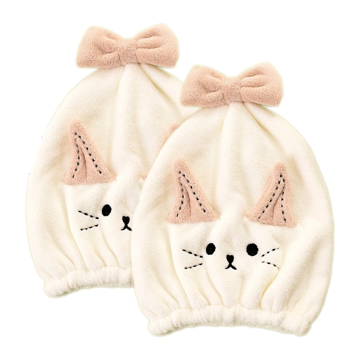 Кърпа-шапка за сушене на коса Шапка за изсушаване на коса, абсорбираща, мека