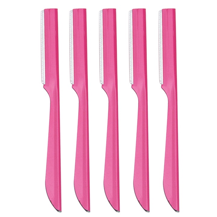 Set 5 trimmere pentru conturarea sprancenelor, roz, multifunctionale