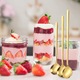 Комплект 6 лъжички за кафе, неръждаема стомана, злато