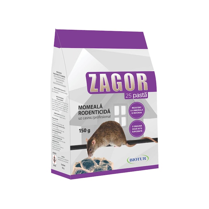 Momeala rodenticida, Zagor 25 Pasta, 150 g