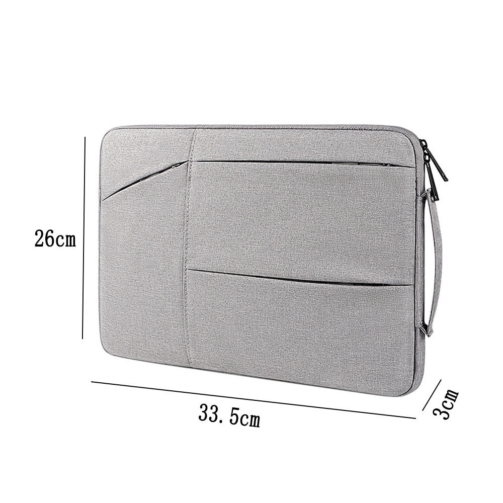 Geanta laptop impermeabila, protectie 360, gri, 35x26x3cm