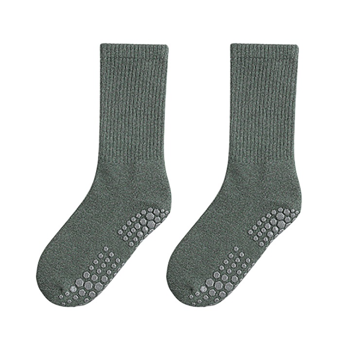 Sosete Antiderapante pentru Yoga si Pilates, Verzi inchis, Marime S/M, Set