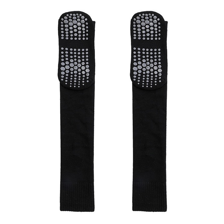 Jóga és Pilates zokni, csúszásmentes, térd, fekete, S/M