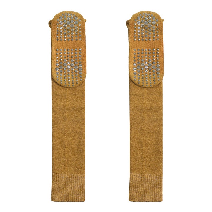 Jóga és Pilates zokni, csúszásmentes, térd, sárga, S/M