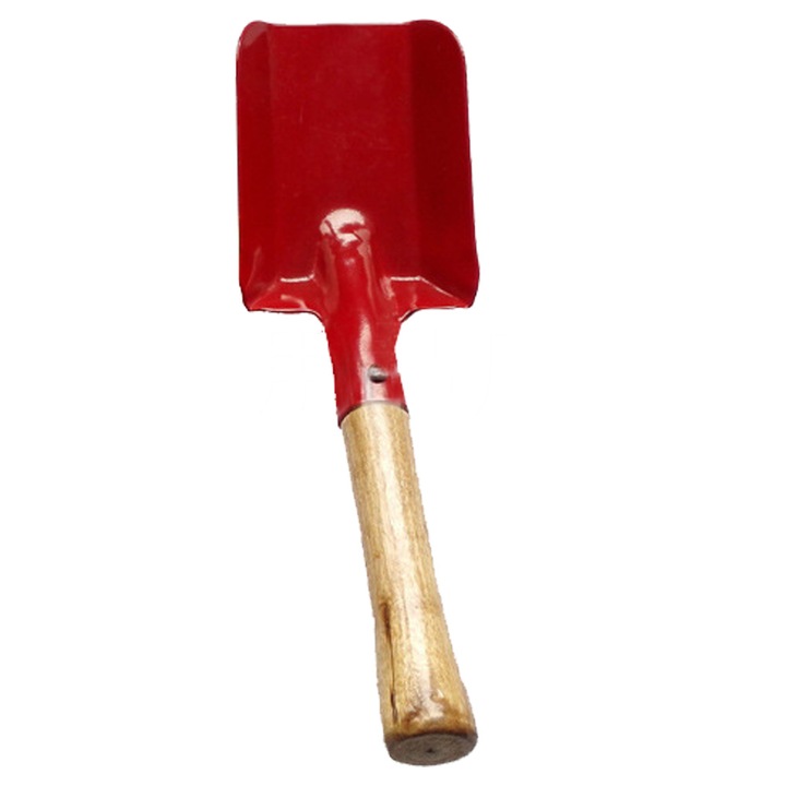 Set 3 unelte de gradinarit pentru copii, lemn, rosu/maro