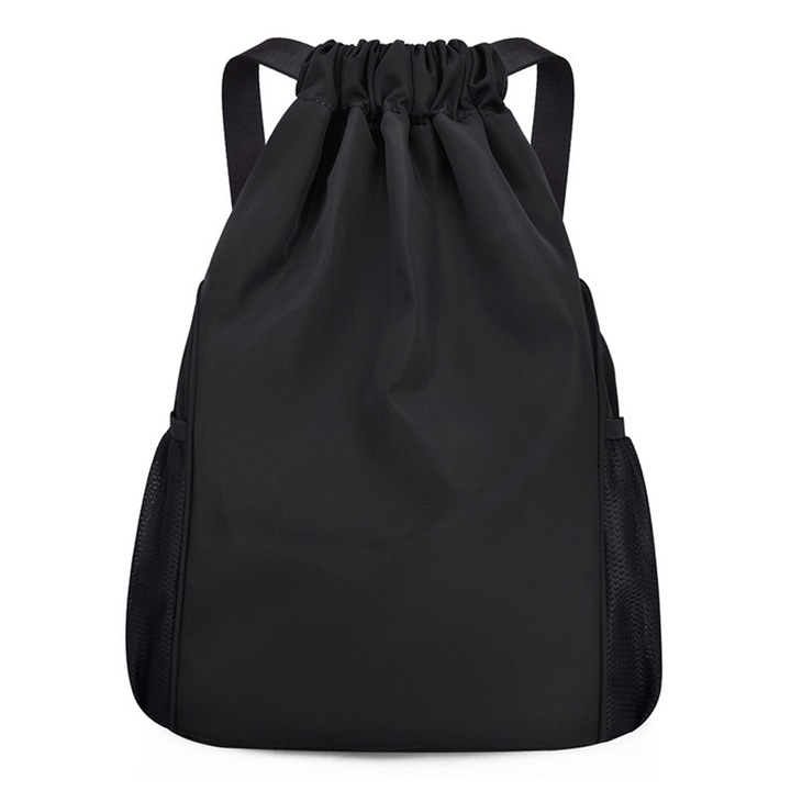 Rucsac cu snur, capacitate mare, respirabil, negru