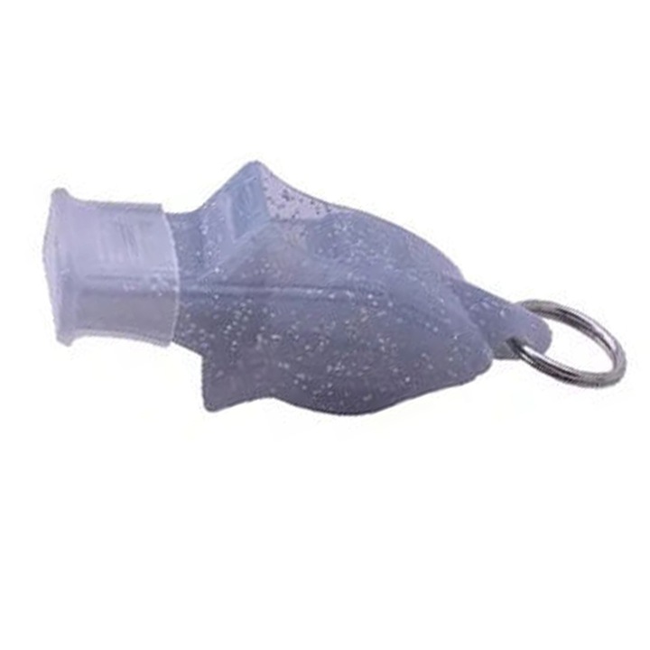 Fluier de arbitru, cu snur, sunet clar, pentru antrenament, gri, 6.2x2.7cm