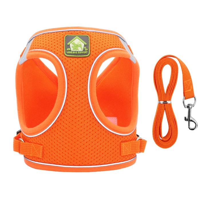 Set ham si lesa pentru caini mici, reflectorizant, respirabil, S