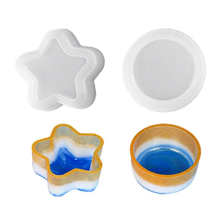 Set 2 mulaje ghiveci DIY, silicon, alb