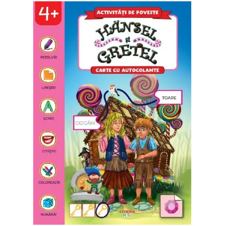 Activitati de poveste. Hansel si Gretel. Carte cu autocolante