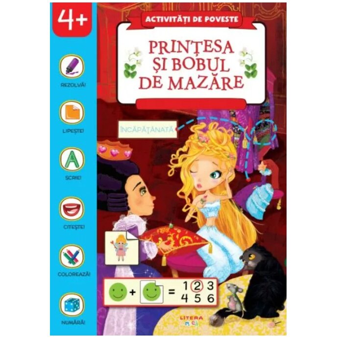 Activitati de poveste. Printesa si bobul de mazare. Carte cu autocolante