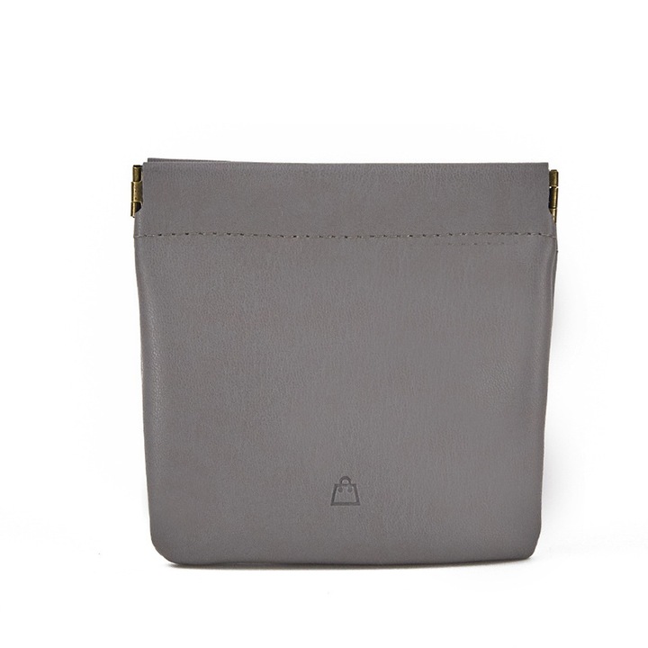 Портмоне за монети, сиво, 11,5х11,3см