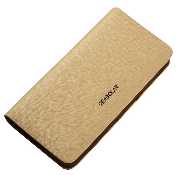 Portofel pentru femei, bej, 21x10.5x3cm