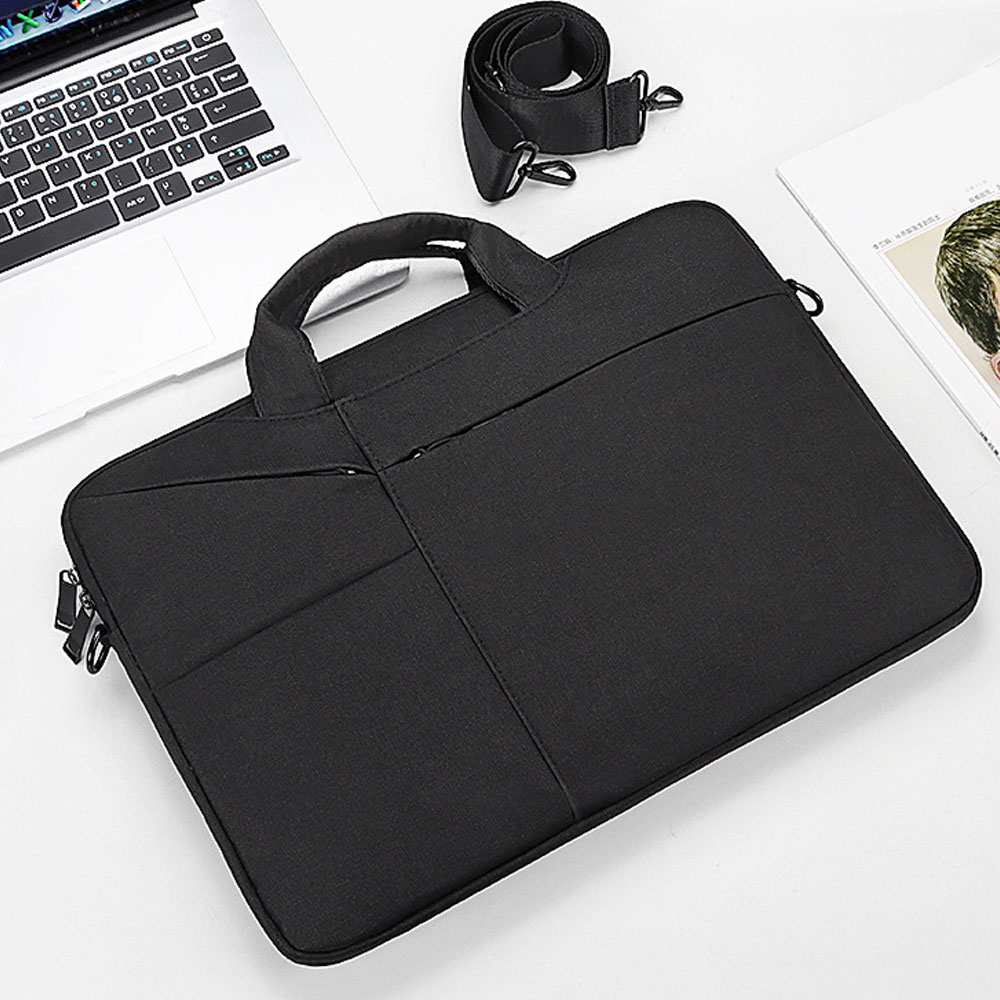 Geanta laptop, impermeabila, Poliester/Nailon, 42x31x3cm, Negru