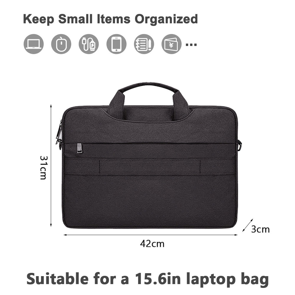 Geanta laptop, impermeabila, Poliester/Nailon, 42x31x3cm, Negru