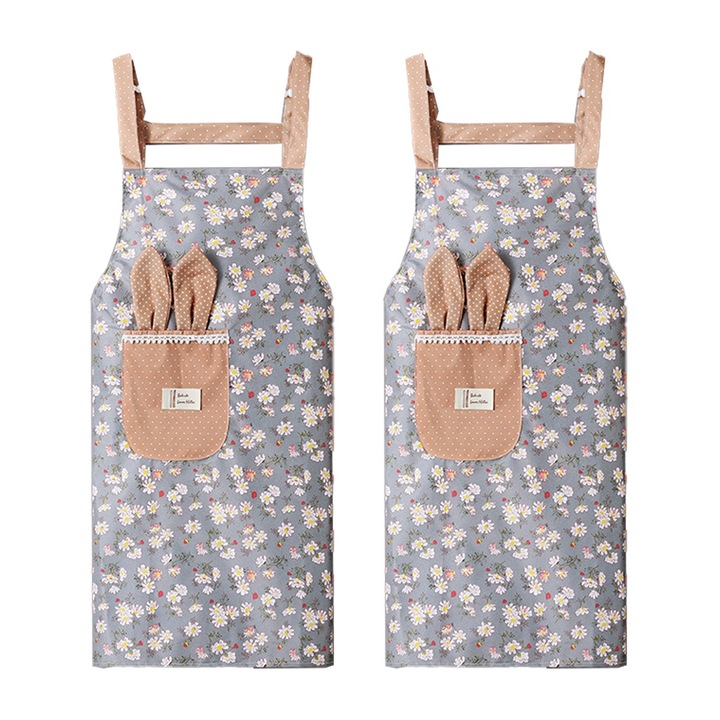 Set 2 sorturi de bucatarie, poliester, multicolor, 75x70x2cm