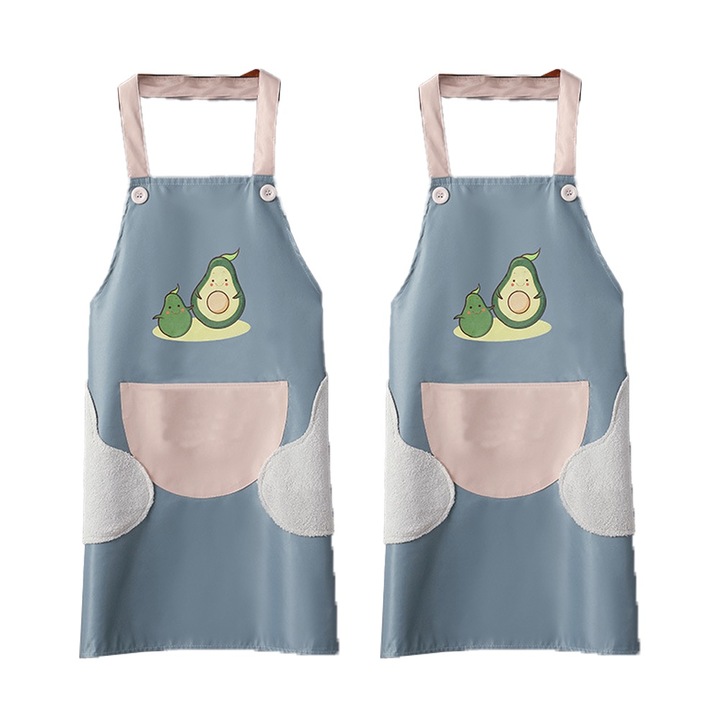 Set 2 sorturi de bucatarie, multifunctionale cu buzunare, multicolor, 65x70x2cm