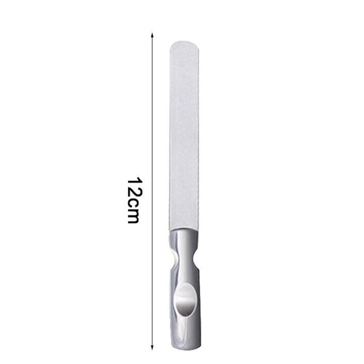 Pila de unghii din inox, 12.1x1.1x0.3cm, argintiu, cu husa