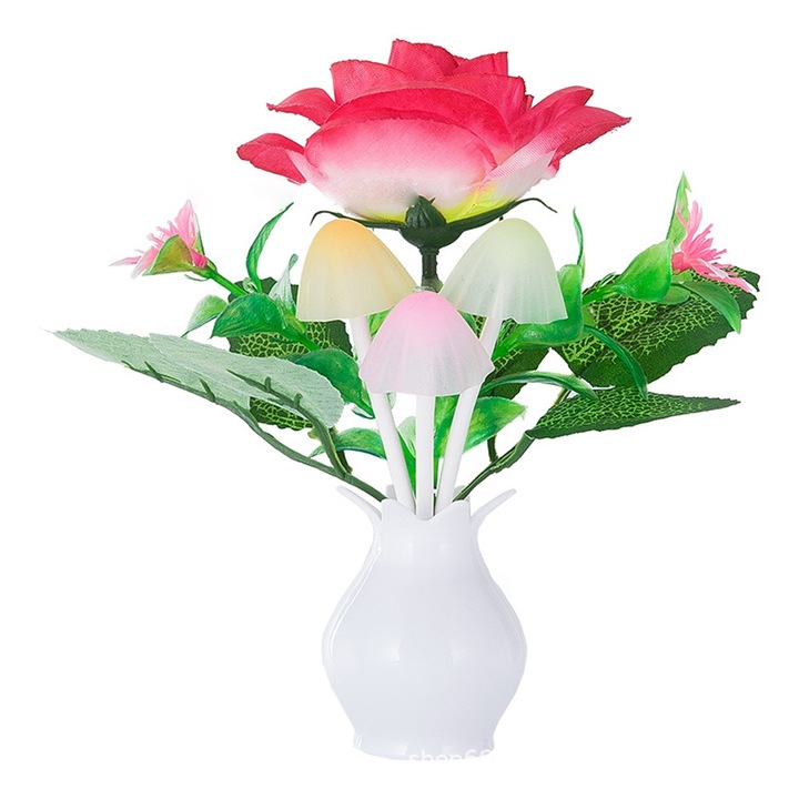 Светеща лампа за събуждане тип ваза 5х17.5см многоцветна