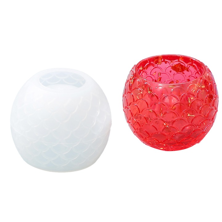 Forma silicon pentru lumanari, stil votiv, 82.6x67.4mm, set